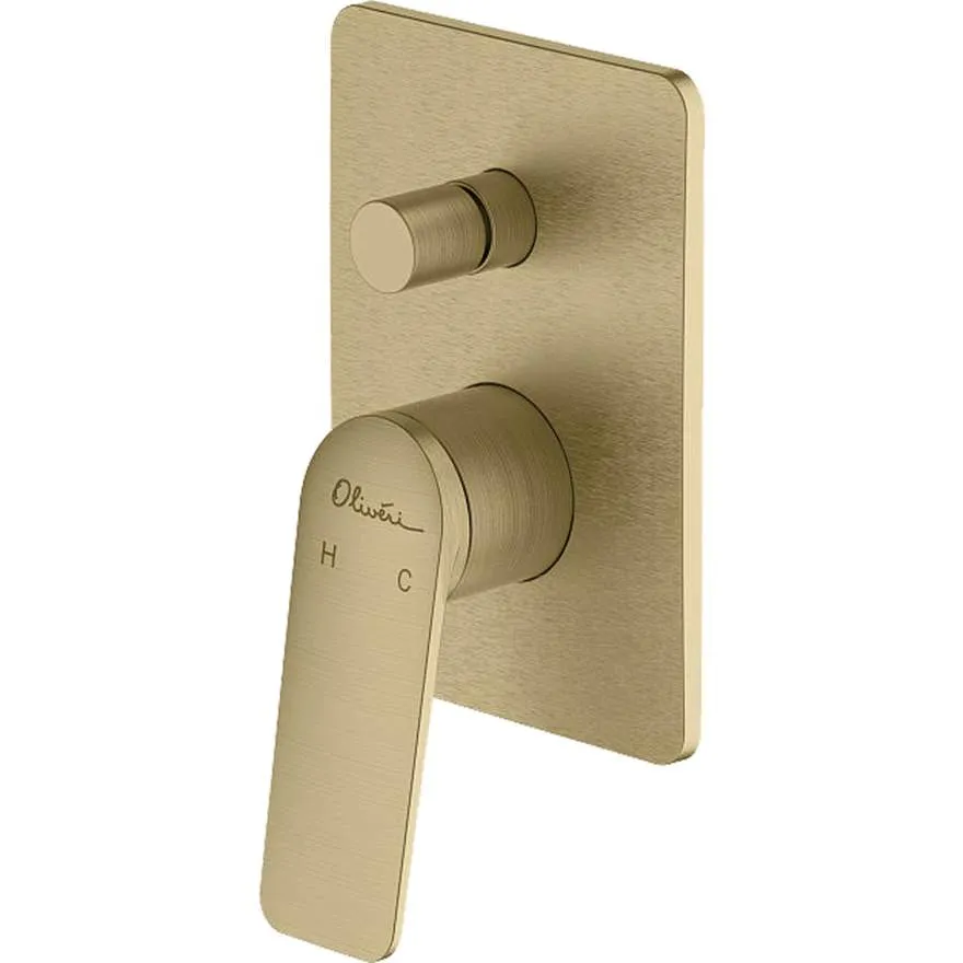 Paris Classic Gold Wall Mixer with Diverter