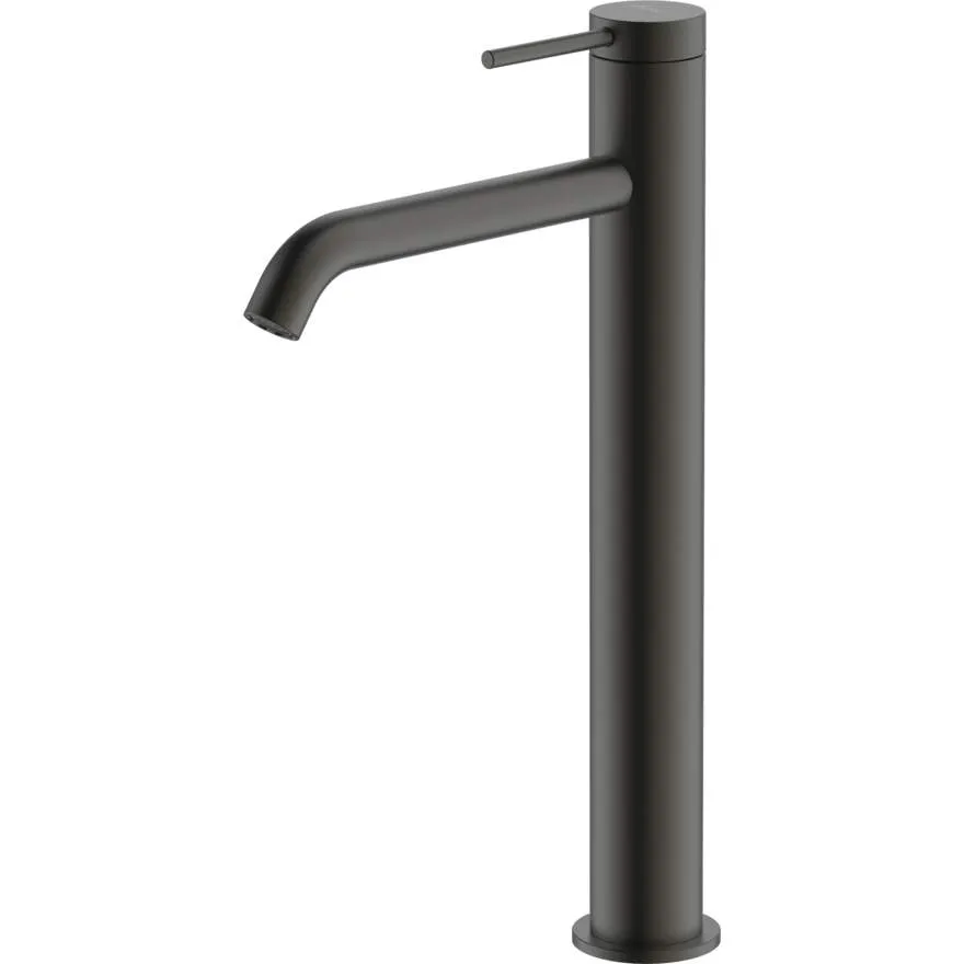 Venice Gunmetal Curved Tower Basin Mixer