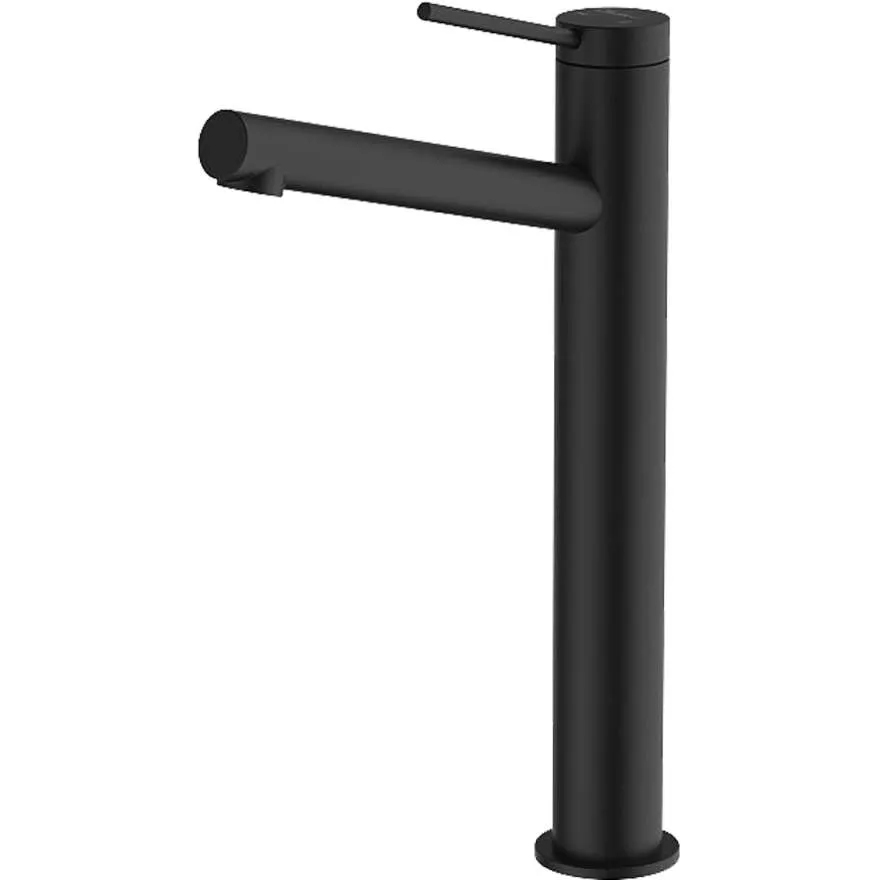 Venice Matte Black Uplift Tower Basin Mixer