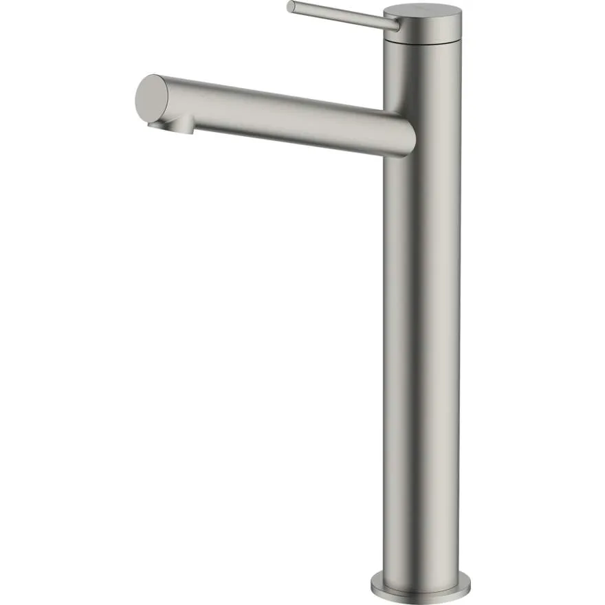 Venice Brushed Nickel Uplift Tower Basin Mixer