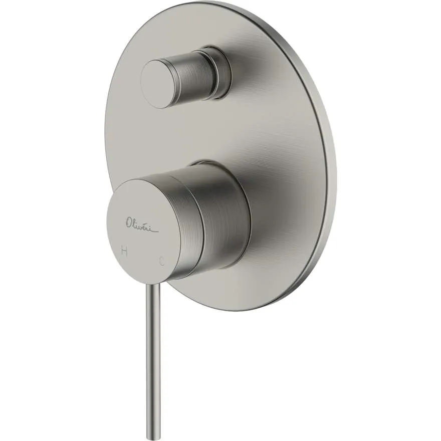 Venice Brushed Nickel Wall Mixer with Diverter