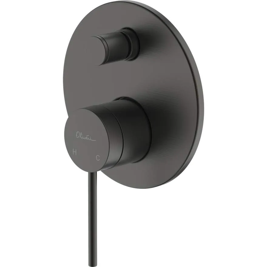 Venice Gunmetal Wall Mixer with Diverter