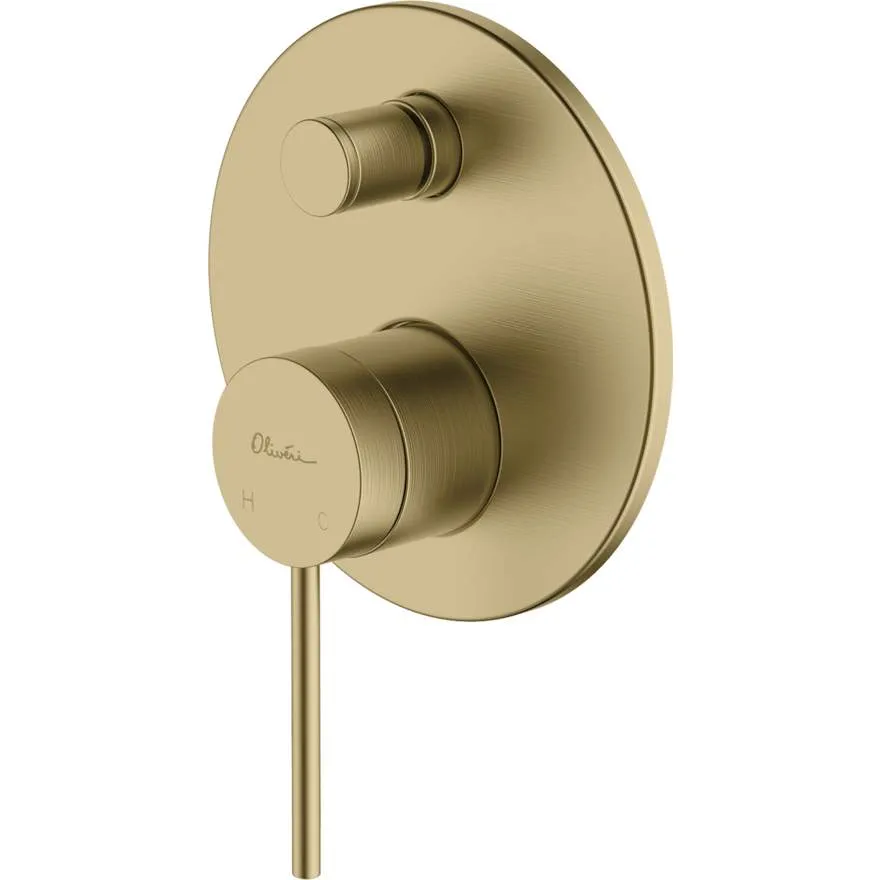 Venice Classic Gold Wall Mixer with Diverter