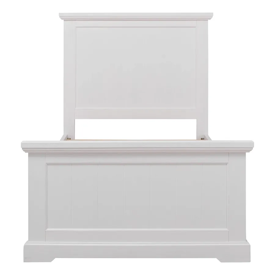 Hamptons Single Bed Frame  in Acacia White