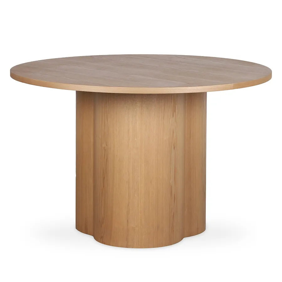 Cece 120cm Round Dining Table in Oak