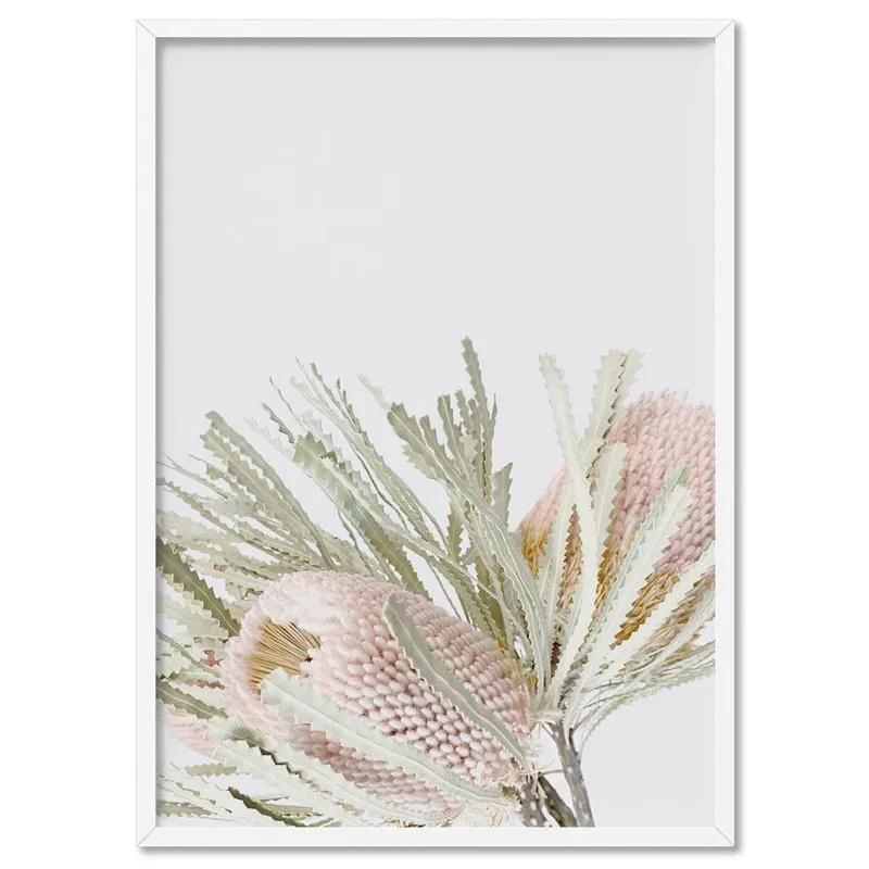 Pastel Banksias Blush I - Art Print
