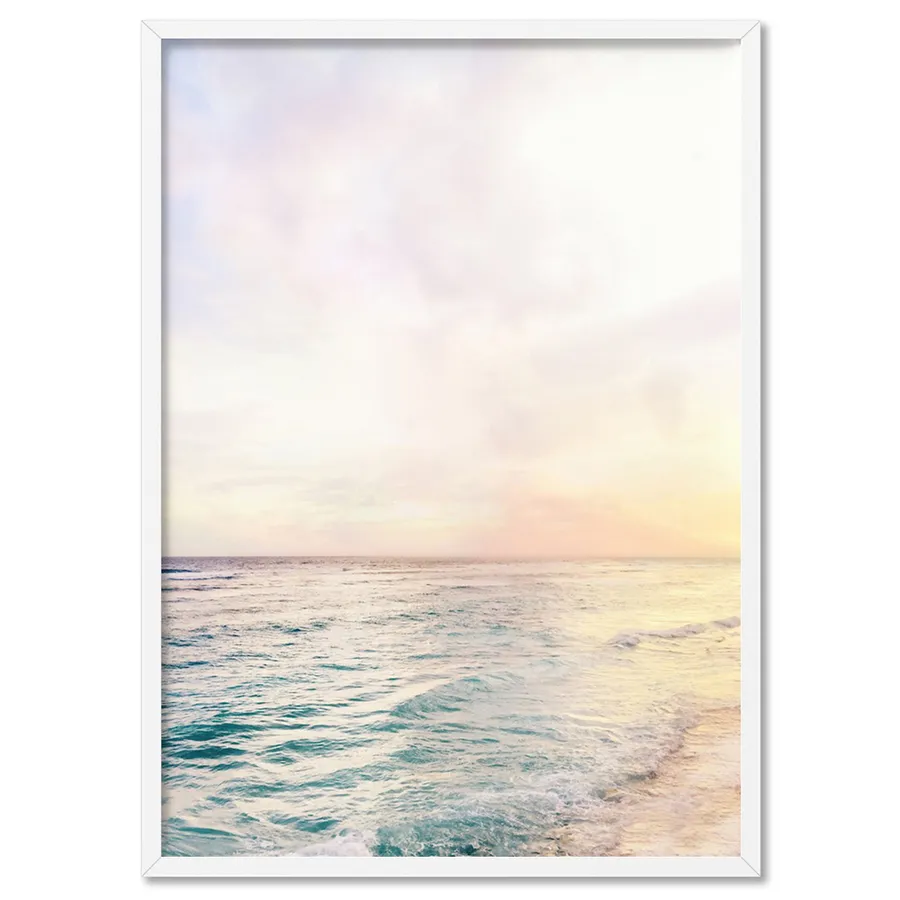 Pastel Bohemian Ocean Views - Art Print