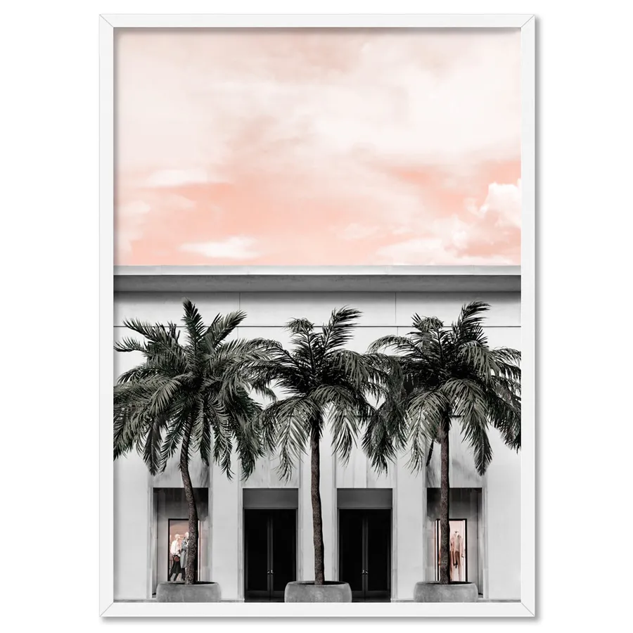 Miami Palms on South Beach - Art Print