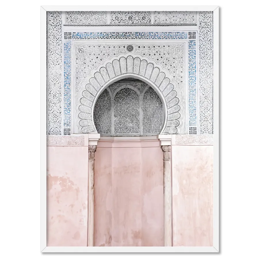 Pastel Arch Fountain Morocco - Art Print