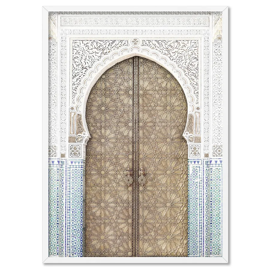 Golden Doorway Morocco - Art Print