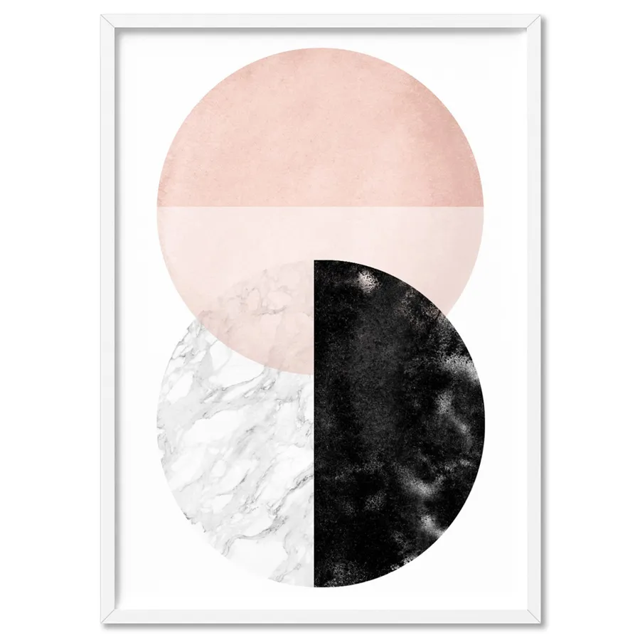 Abstract Moons | Geometric Circles I - Art Print