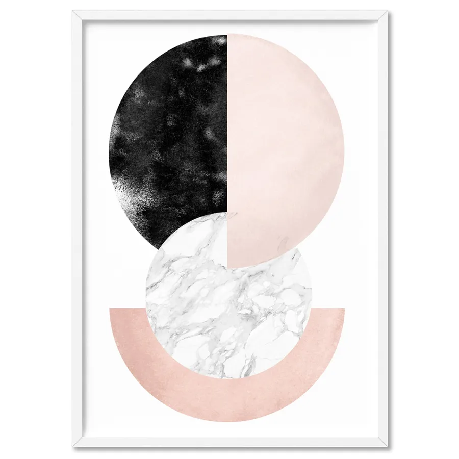 Abstract Moons | Geometric Circles II - Art Print