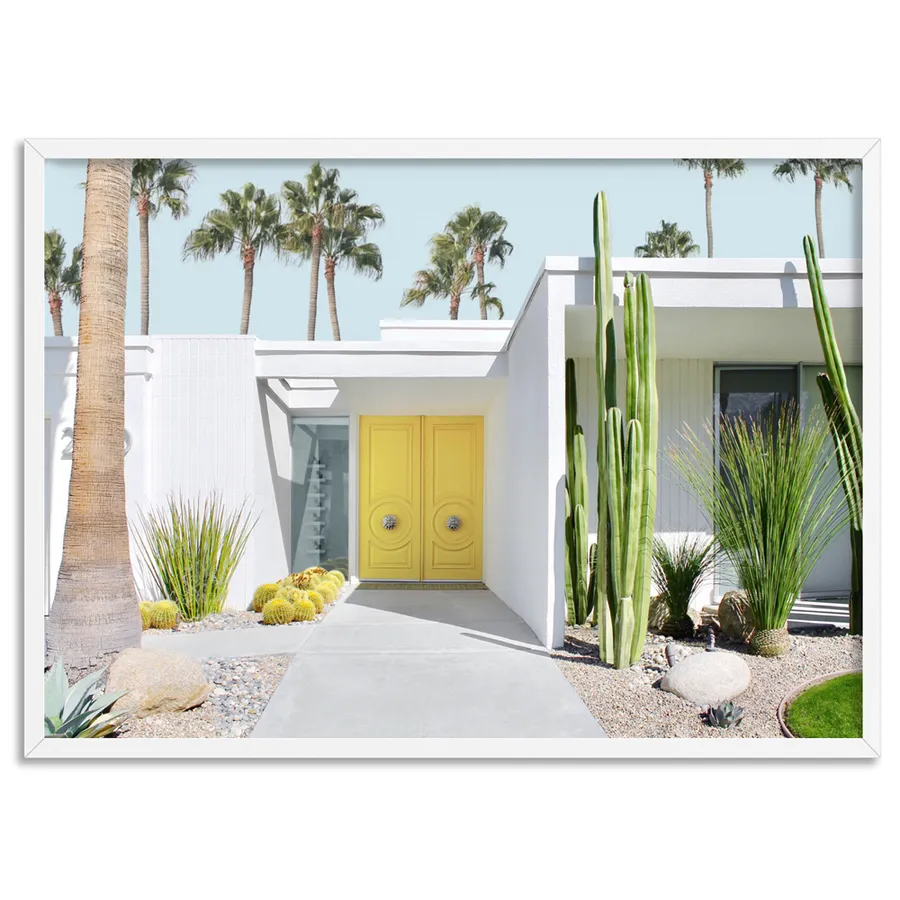 Palm Springs | Yellow Door II Landscape - Art Print