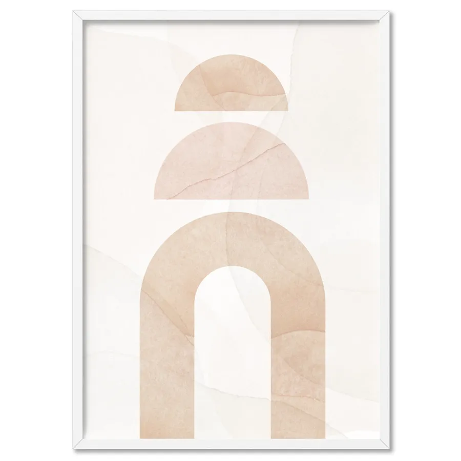 Boho Aquarelle Geo II - Art Print