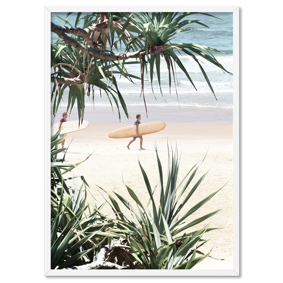 Byron Wategos Beach Palm View II - Art Print