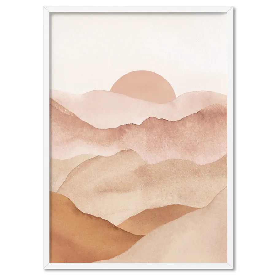 Boho Landscape in Watercolour IV - Art Print