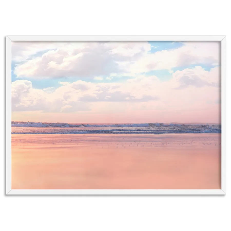 Pastel Candy Beach Horizon - Art Print