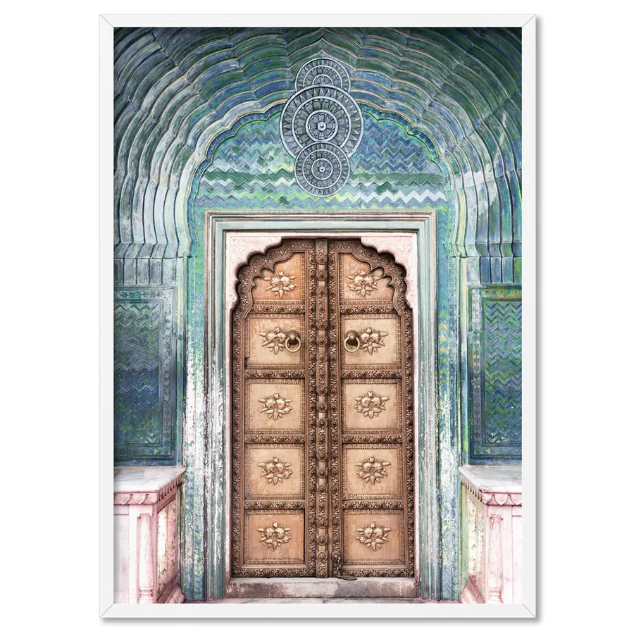 Peacock Doorway in Jaipur City Palace - Art Print