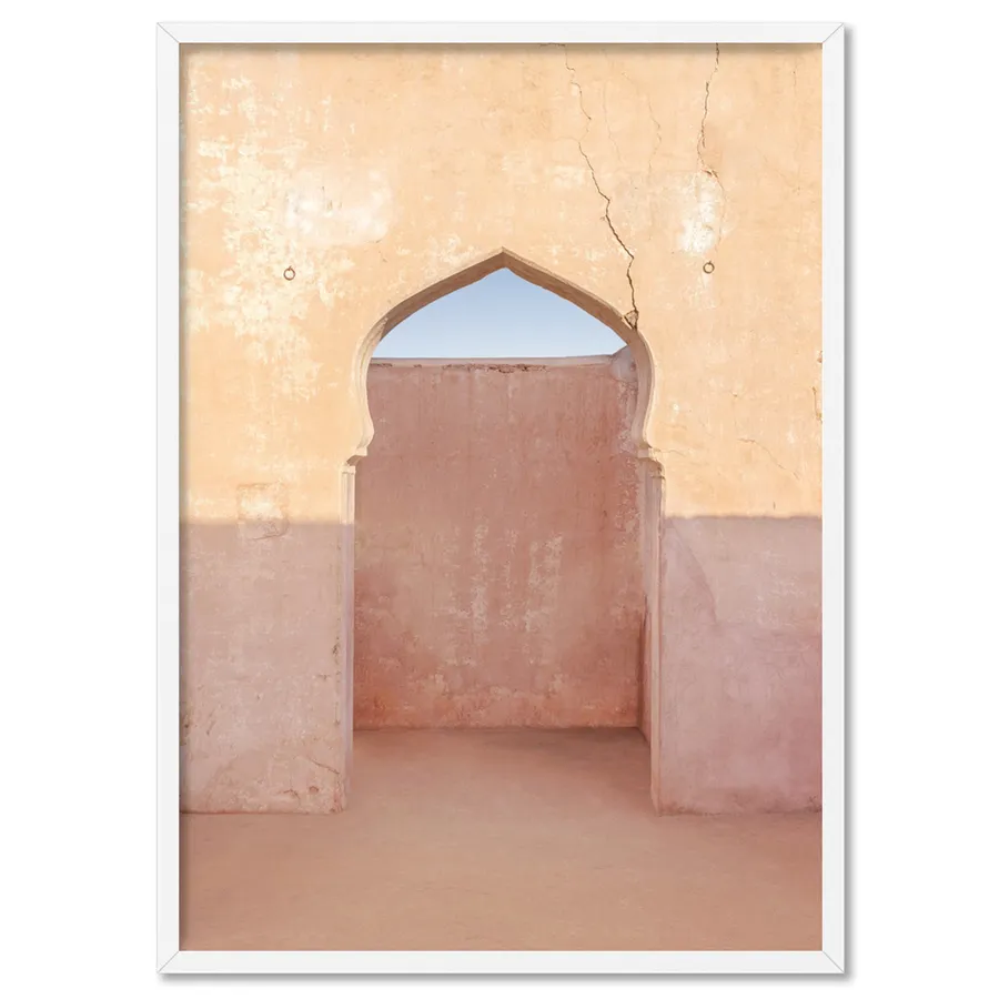 Moroccan Arch Doorway in the Desert - Art Print