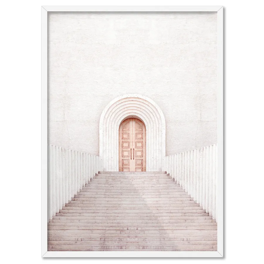 Pastel Boho Arch Door - Art Print