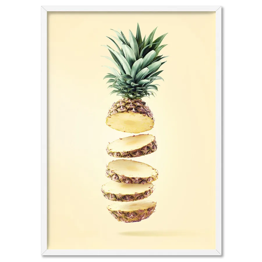 Pineapple on Yellow - Art Print