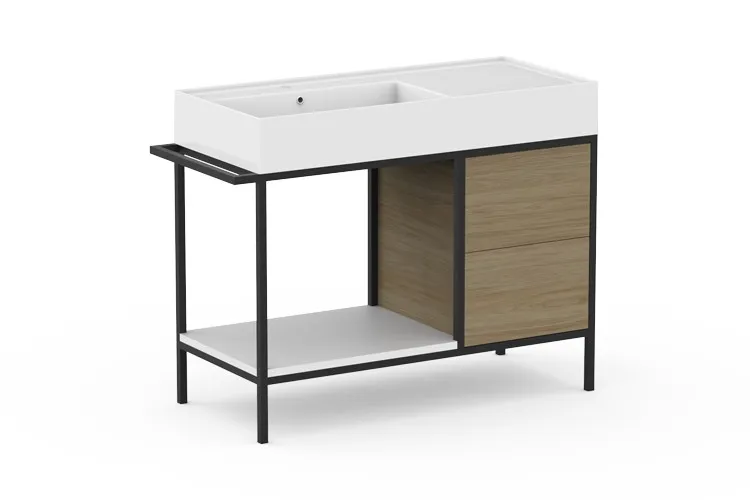 Antonio Metal Frame Vanity, Floor Mount