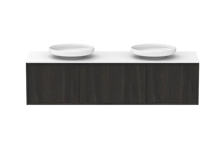 Clifton 1500mm Double Bowl Vanity, Bottega Oak