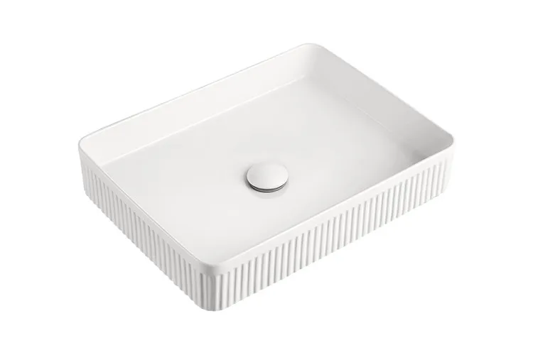 Rectangular Fluted Above Counter Basin
