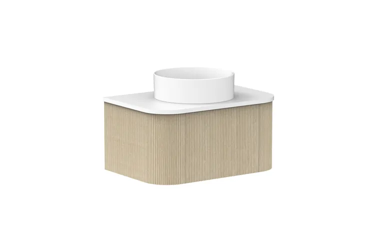 Waverley 750mm Centre Bowl Vanity, Coastal Oak