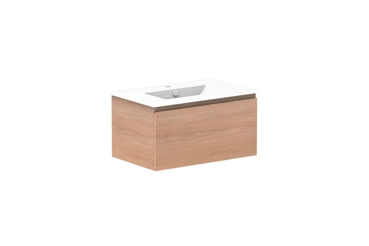 Glacier All-Drawer, Slim 750mm, Centre Bowl Vanity