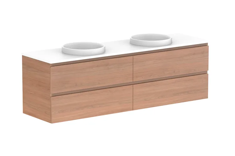 Glacier All-Drawer, Twin 1800mm, Double Bowl Vanity