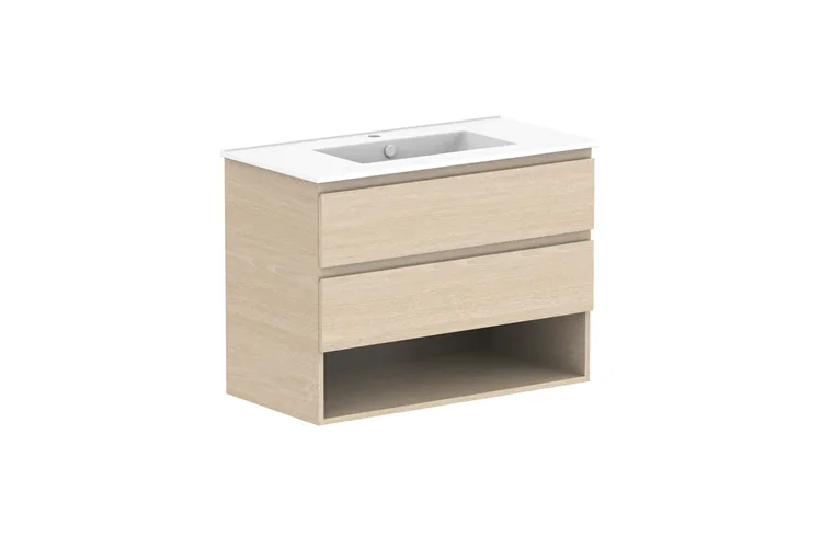 Glacier Shelf, Twin 900mm, Centre Bowl Vanity