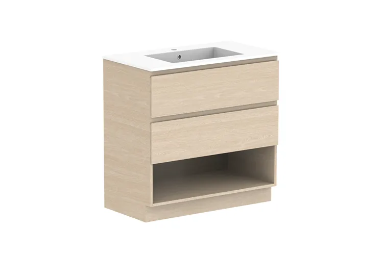 Glacier Shelf, Twin FM 900mm, Centre Bowl Vanity