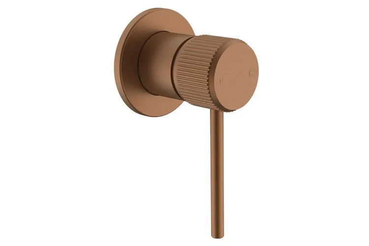 Soul Groove Wall / Shower Mixer, Brushed Copper