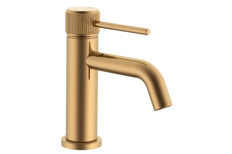 Soul Groove Basin Mixer, Brushed Brass