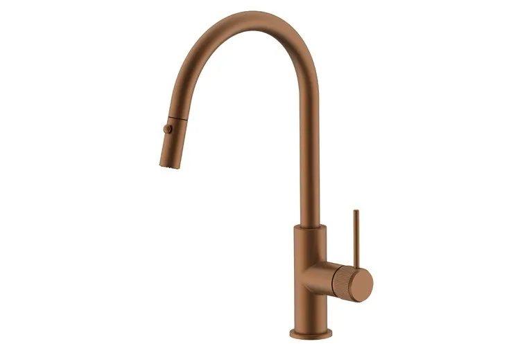 Soul Groove Pull Out Sink Mixer (Dual Spray), Brushed Copper