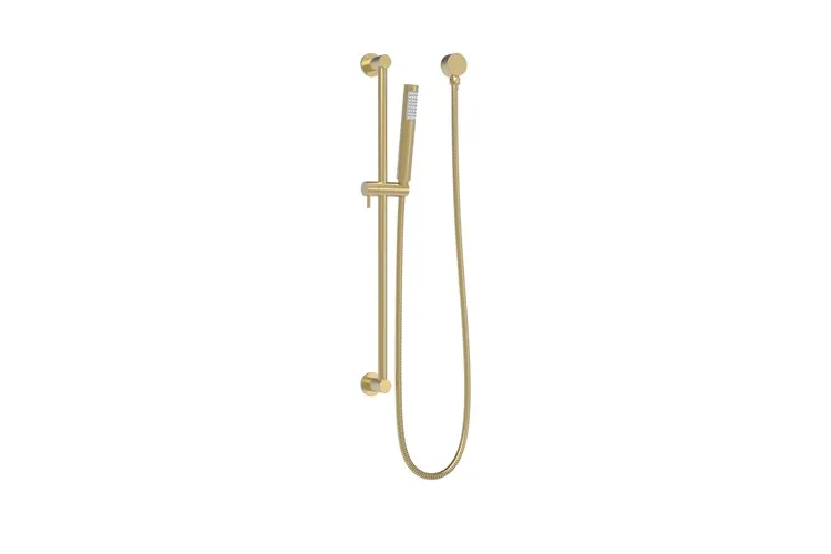 Soul Slimline Hand Shower on Rail, Brushed Brass