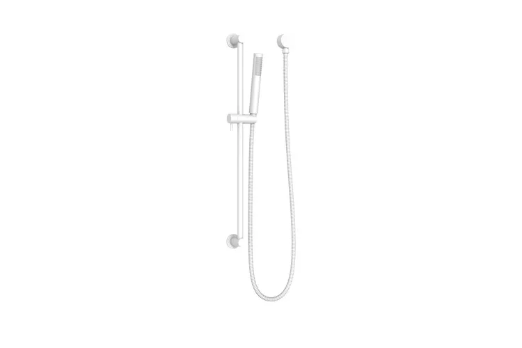 Soul Slimline Hand Shower on Rail, Matte White