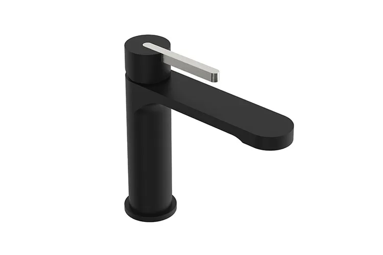 Bronx Basin Mixer, Matte Black / Brushed Nickel