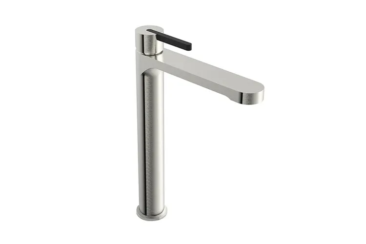 Bronx Extended Basin Mixer, Brushed Nickel / Matte Black