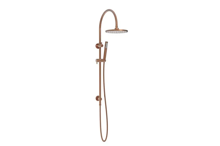 Soul Gooseneck Twin Shower Set Brushed Copper