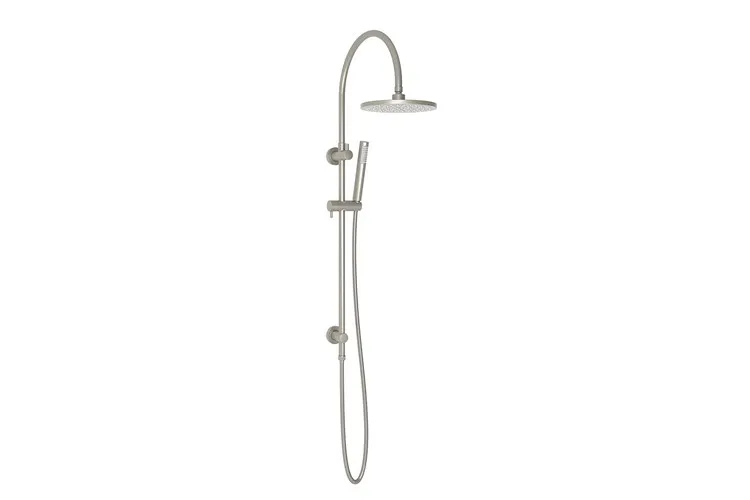Soul Gooseneck Twin Shower Set Brushed Nickel