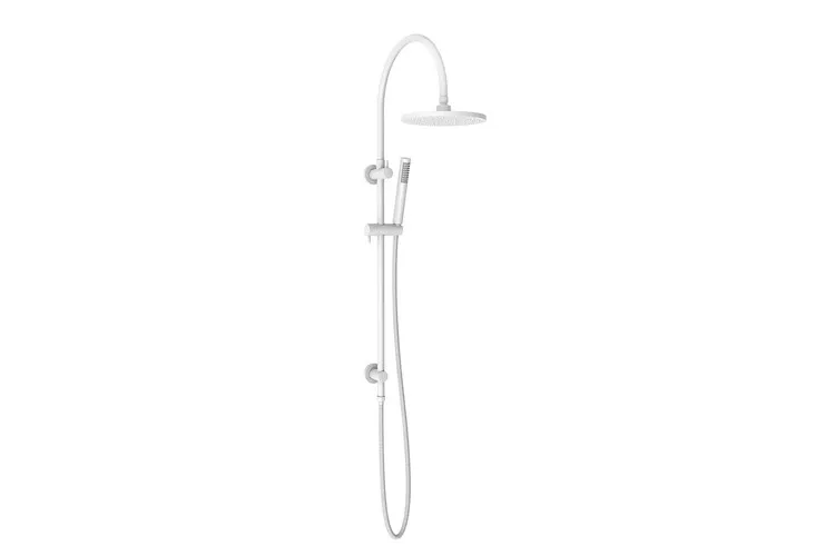 Soul Gooseneck Twin Shower Set Matte White