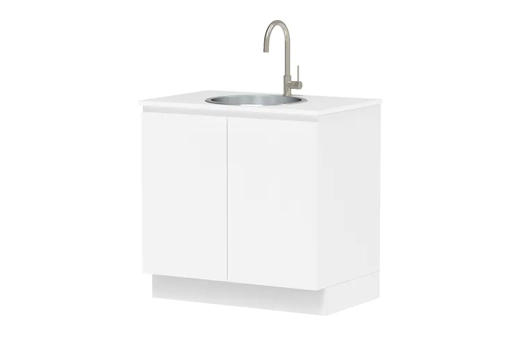 Laundry All-In-One Sink Cabinet with Clovelly Round Sink
