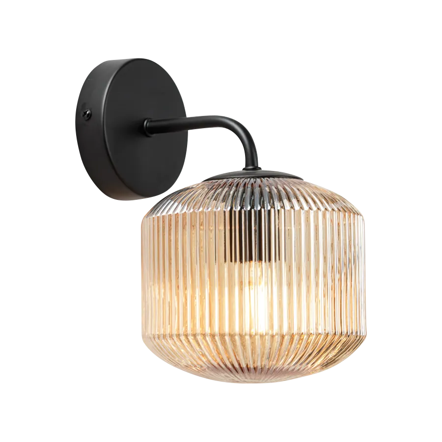 Steller Reeded Glass Wall Light