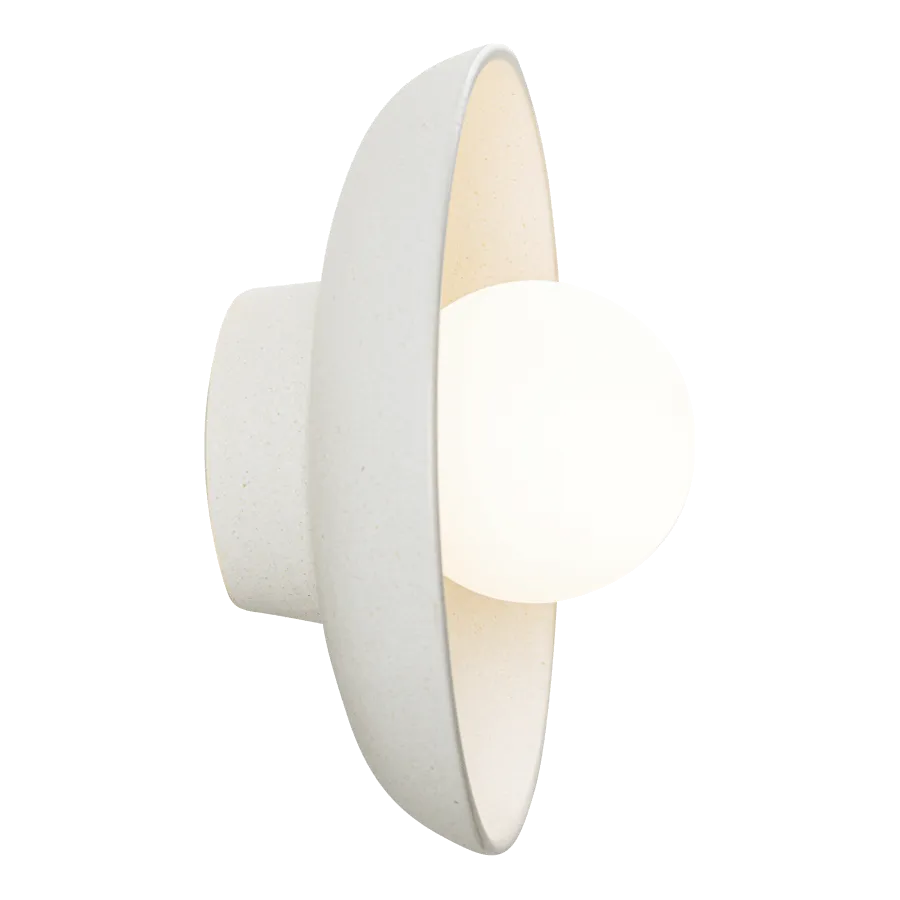 Faroe Ceramic Dish Wall Sconce
