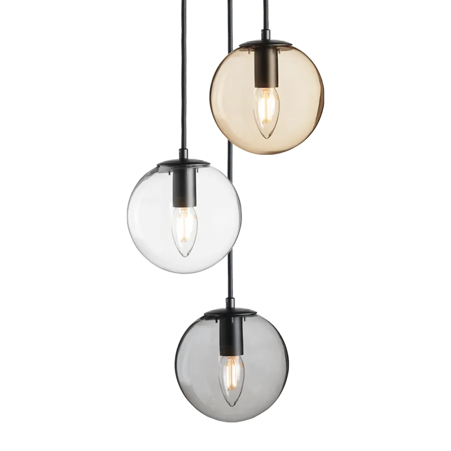 Tully Orb Glass Multi Drop Chandelier