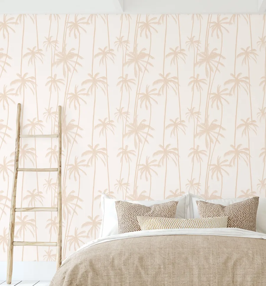 Good Palms Soft Terracotta Wallpaper