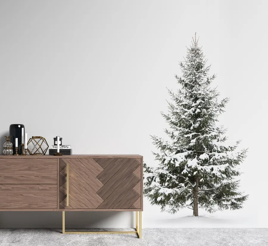 White Christmas Mini Wallpaper Mural