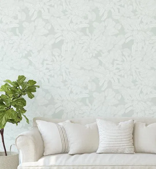 Soft Foliage | Sage Green Wallpaper